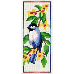 Marques pages à broder Luc Création Une mésange bleue