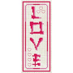 Marques pages à broder Luc Création Un mot d'amour