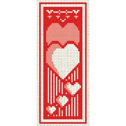 Marques pages à broder Luc Création Cœur en rouge