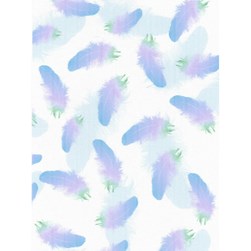 Toile aïda impression à broder MP Studia Aida 7 0 imprimée - Plumes bleues