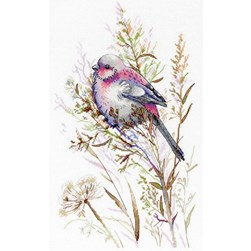 kit Point de croix MP Studia Jeune bouvreuil dans les hautes herbes