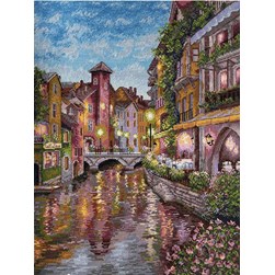 kit Point de croix Merejka Rivière londonnienne au coucher du jour