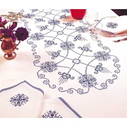 Nappe - Broderie Point de Croix imprimée Margot Broderie Géométrie sacrée