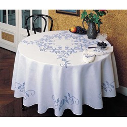 Nappe - Broderie Point de Croix imprimée Margot Broderie Fleurs de mer