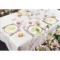 Nappe - Broderie Traditionnelle Margot Broderie Fleurs des pommiers