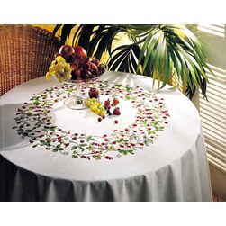 Nappe - Broderie Traditionnelle Margot Broderie Fruits rouges gourmands