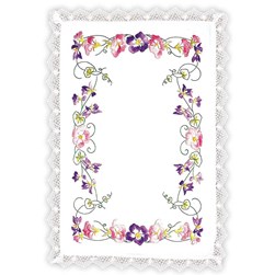 Kit napperon - Broderie traditionnelle Margot Broderie Fraicheur champêtre