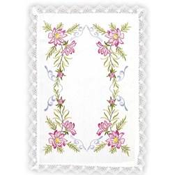 Kit napperon - Broderie traditionnelle Margot Broderie Noblesse fleurie