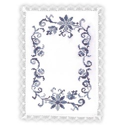 Kit napperon - point de croix imprimé Margot Broderie Glacier