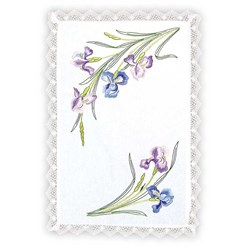 Kit napperon - Broderie traditionnelle Margot Broderie Doux iris