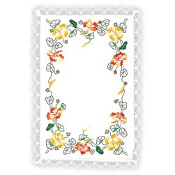 Kit napperon - Broderie traditionnelle Margot Broderie Danse des capucines