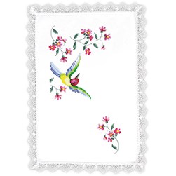 Kit napperon - point de croix imprimé Margot Broderie Colori en vol