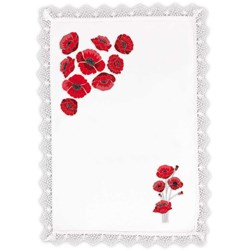 Kit napperon - Broderie traditionnelle Margot Broderie Floraison de coquelicots