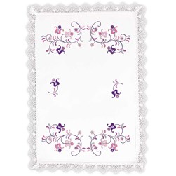 Kit napperon - Broderie traditionnelle Margot Broderie Arabesque violette