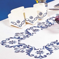 Serviette - Broderie Point de Croix imprimée Margot Broderie Marina