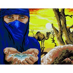 kit Point de croix Mimo Verde L'oasis des touareg