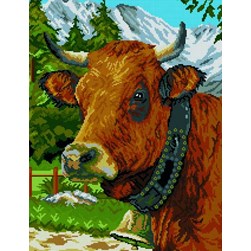 kit Point de croix Mimo Verde La vache clarine