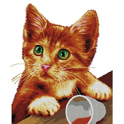 kit Point de croix Mimo Verde Les bêtises du chaton