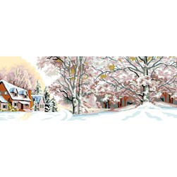 Canevas Mimo Verde Ma maison de vacances en hiver