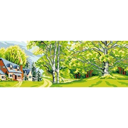 Canevas Mimo Verde Ma maison de vacances au printemps