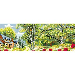 Canevas Mimo Verde Ma maison de vacances en été