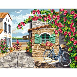 Canevas Mimo Verde Une ruelle de l'île de Ré