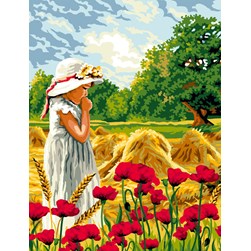 Canevas Mimo Verde Petite fille dans le champ