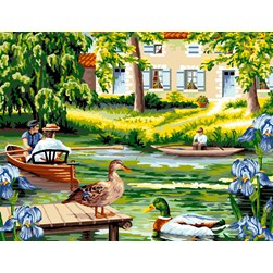 Canevas Mimo Verde Balades en canot