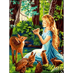 Canevas Mimo Verde La jeune femme de la forêt