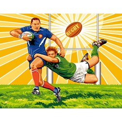 Canevas Mimo Verde Marquer au rugby