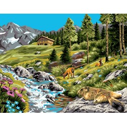 Canevas Mimo Verde La faune du torrent