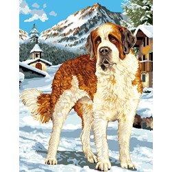 Canevas Mimo Verde Saint bernard des montagnes