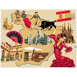 Canevas Mimo Verde Les symboles de l'Espagne