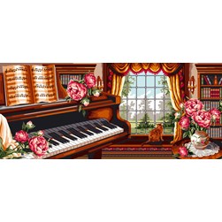 Canevas Mimo Verde Le grand piano droit