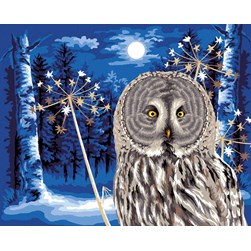 Canevas Mimo Verde Chouette blanche de la nuit