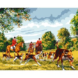 Canevas Mimo Verde La meute de chien de chasse