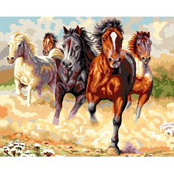 Canevas Mimo Verde La cavalcade de Camargue