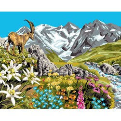 Canevas Mimo Verde Un bouquetin de montagne