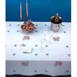 Nappe - Broderie Traditionnelle Luc Création Chant de printemps