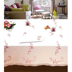 Nappe - Broderie Traditionnelle Luc Création Les fleurs des cerisiers