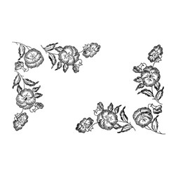 Kit napperon - Broderie traditionnelle Luc Création Pensées orange uniques