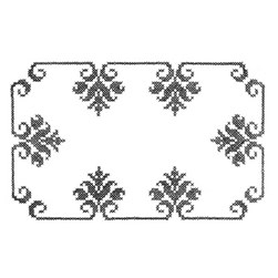 Kit napperon - point de croix imprimé Luc Création Charme royal