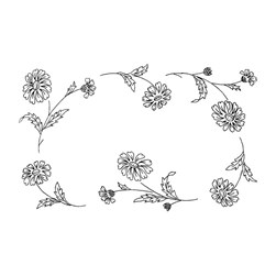 Kit napperon - Broderie traditionnelle Luc Création Multiples brins de fleurs