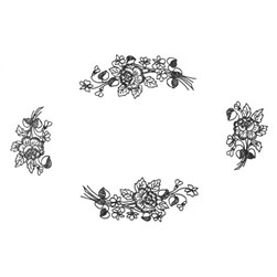 Kit napperon - Broderie traditionnelle Luc Création Douce roses