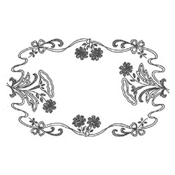 Kit napperon - Broderie traditionnelle Luc Création Fleurs épanouies