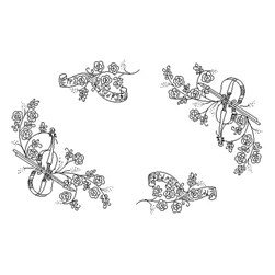 Kit napperon - Broderie traditionnelle Luc Création violon dans les fleurs