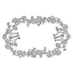 Kit napperon - Broderie traditionnelle Luc Création Harpe aux fleurs