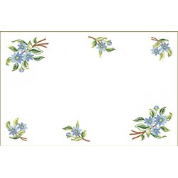 Kit napperon - Broderie traditionnelle Luc Création couleur océan