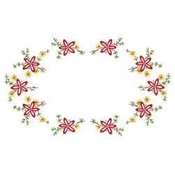 Kit napperon - Broderie traditionnelle Luc Création diadème floral