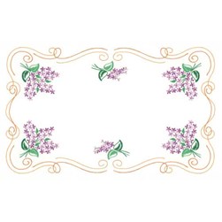 Kit napperon - Broderie traditionnelle Luc Création douceur lilas